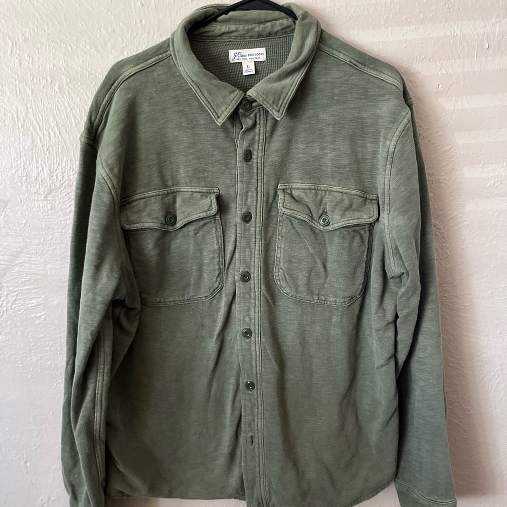 J. Crew Sage Green Shirt Jacket for Men